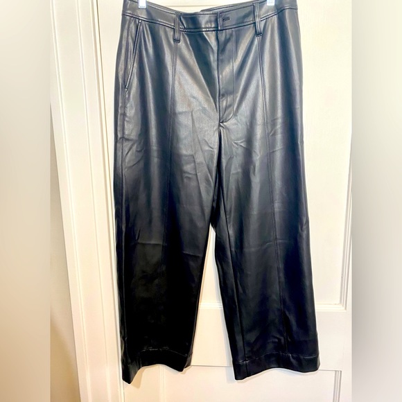Madewell Vegan Lather Wide-Leg Pants - Picture 1 of 4